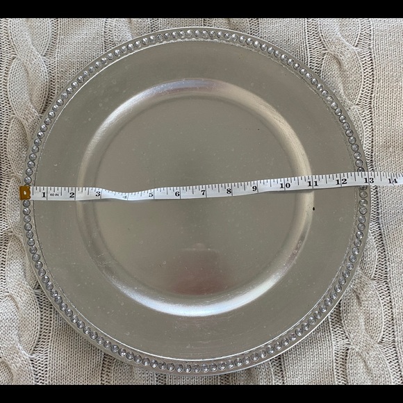 Michael’s plastic Silver charger dish. Used. - Picture 2 of 4